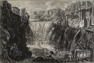 大瀑布的看法在Tivoli，1766 作者 乔凡尼·巴蒂斯塔·皮拉涅西